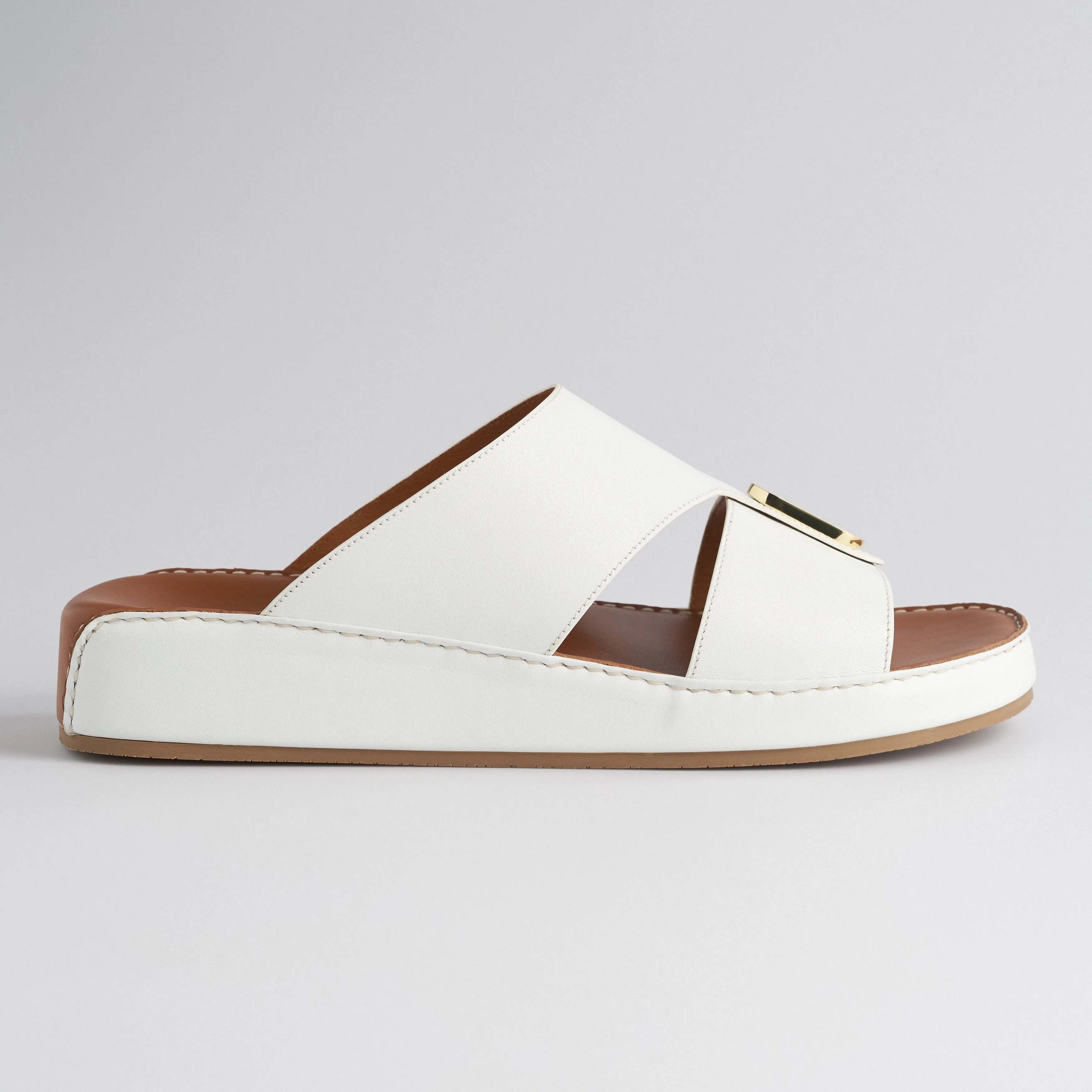 The Classic - Noble White Nappa (Wide Fit)