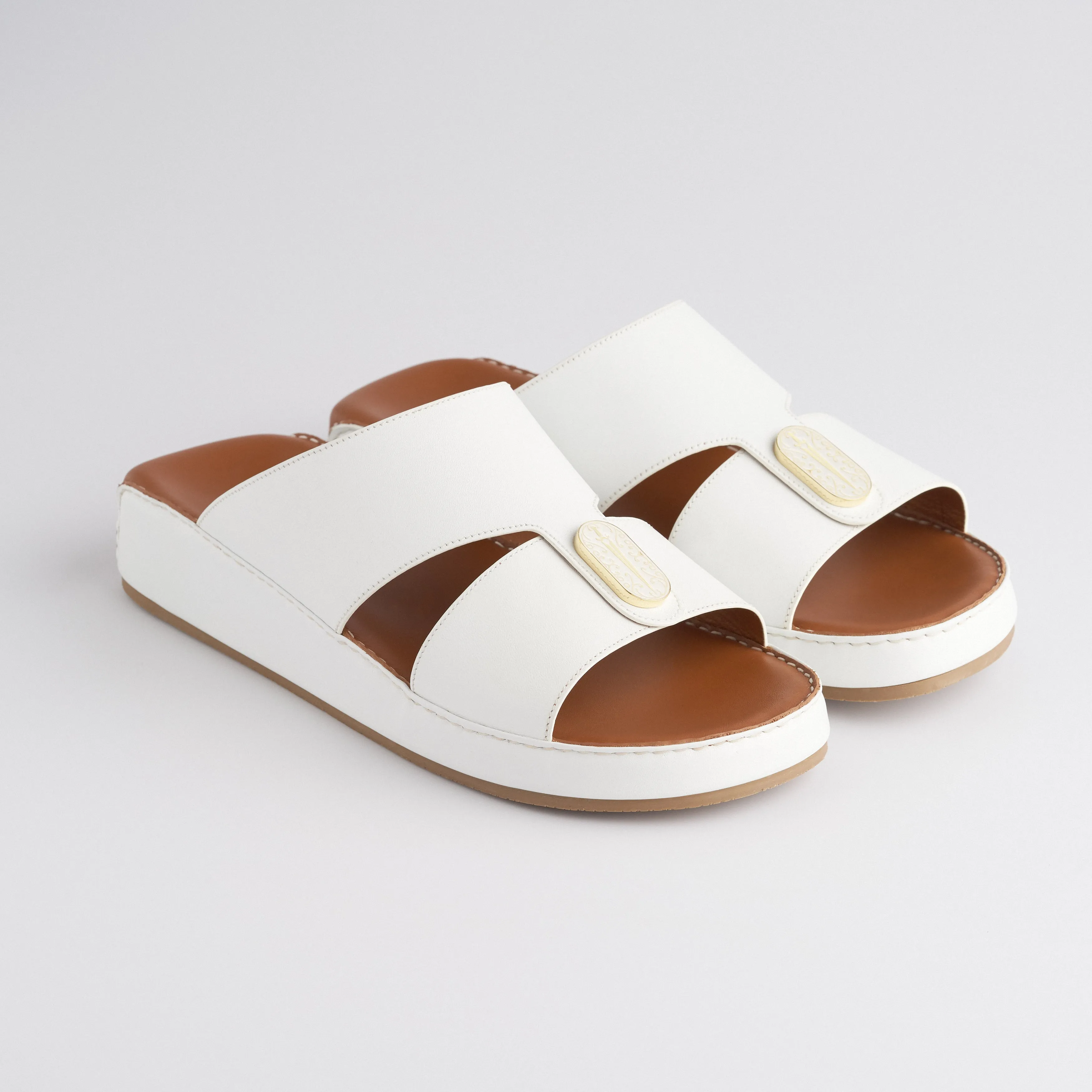 The Classic - Noble White Nappa (Wide Fit)