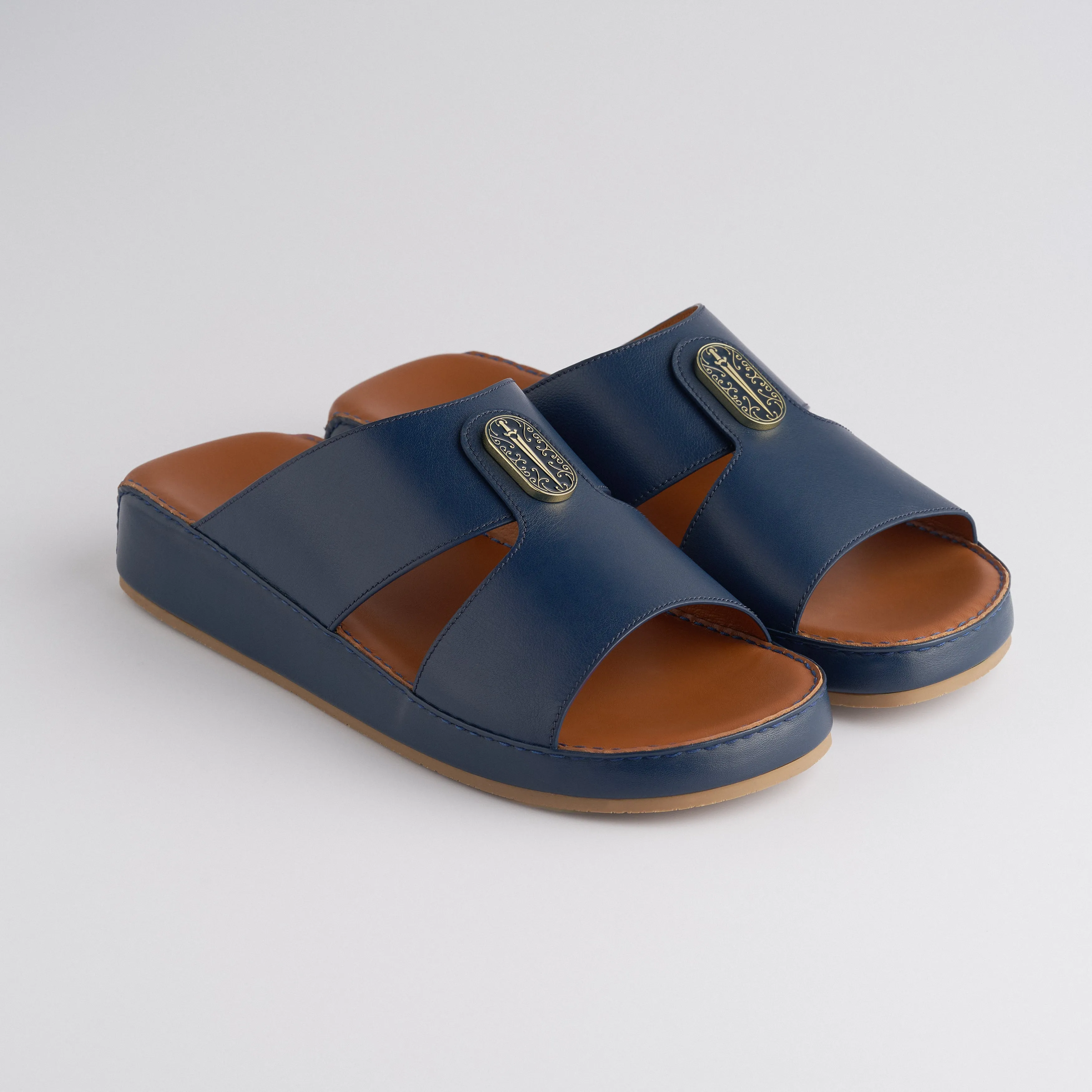 The Crown - Indigo Blue Nappa (Wide Fit)