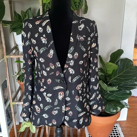 The Kooples feather print blazer XS