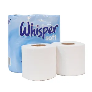 Whisper Soft 2Ply Luxury Toilet Rolls - Case of 40