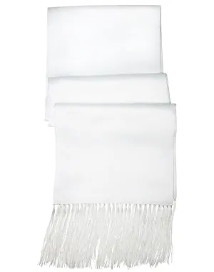 White Luxury Satin Tuxedo Scarf