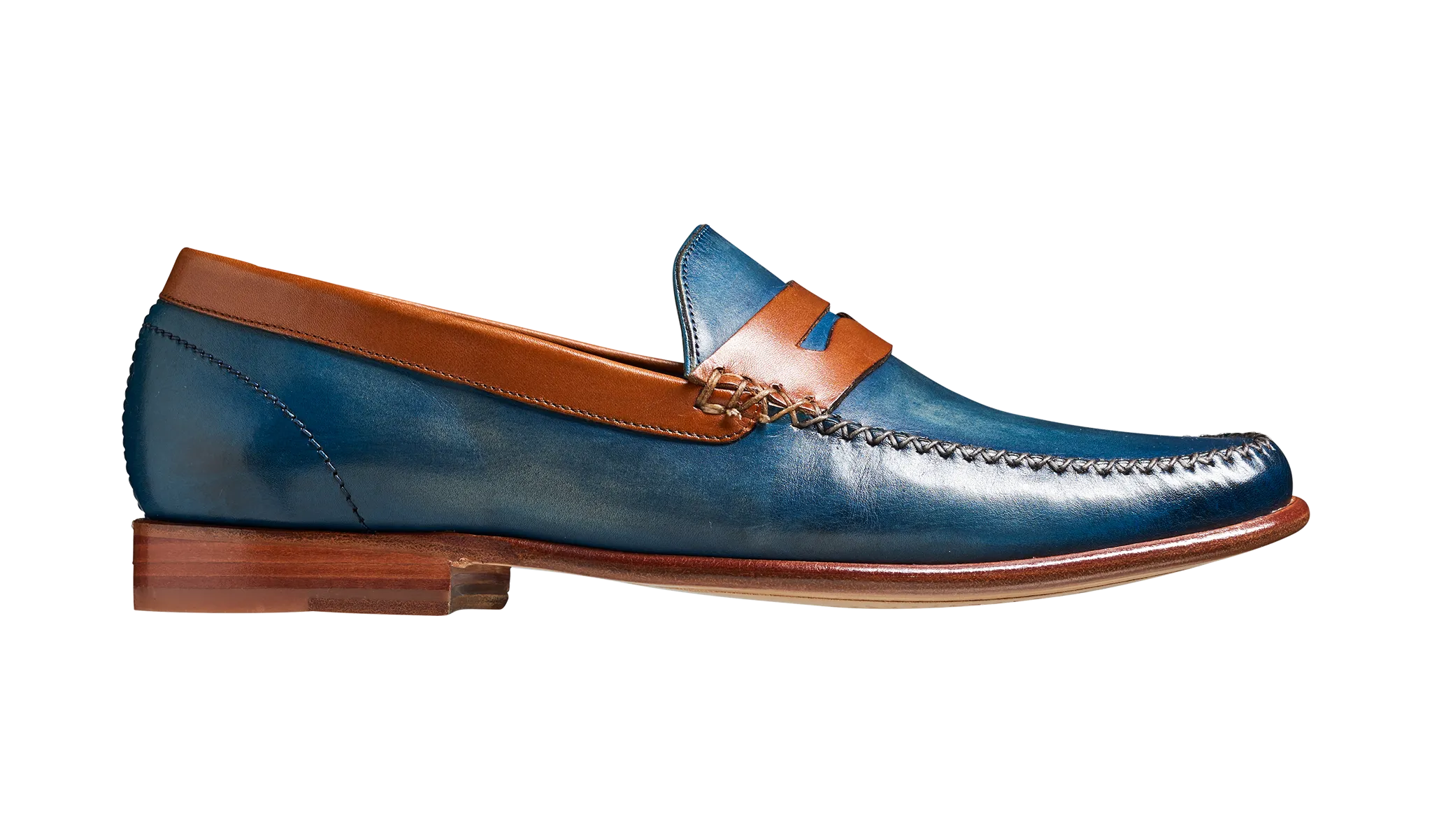 William - Blue Wash / Rosewood Collar / Brown Saddle