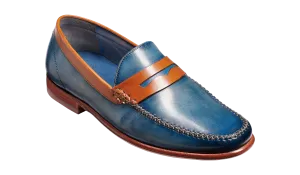 William - Blue Wash / Rosewood Collar / Brown Saddle