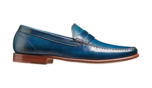 William - Navy Perf Hand Painted / Blue Saddle