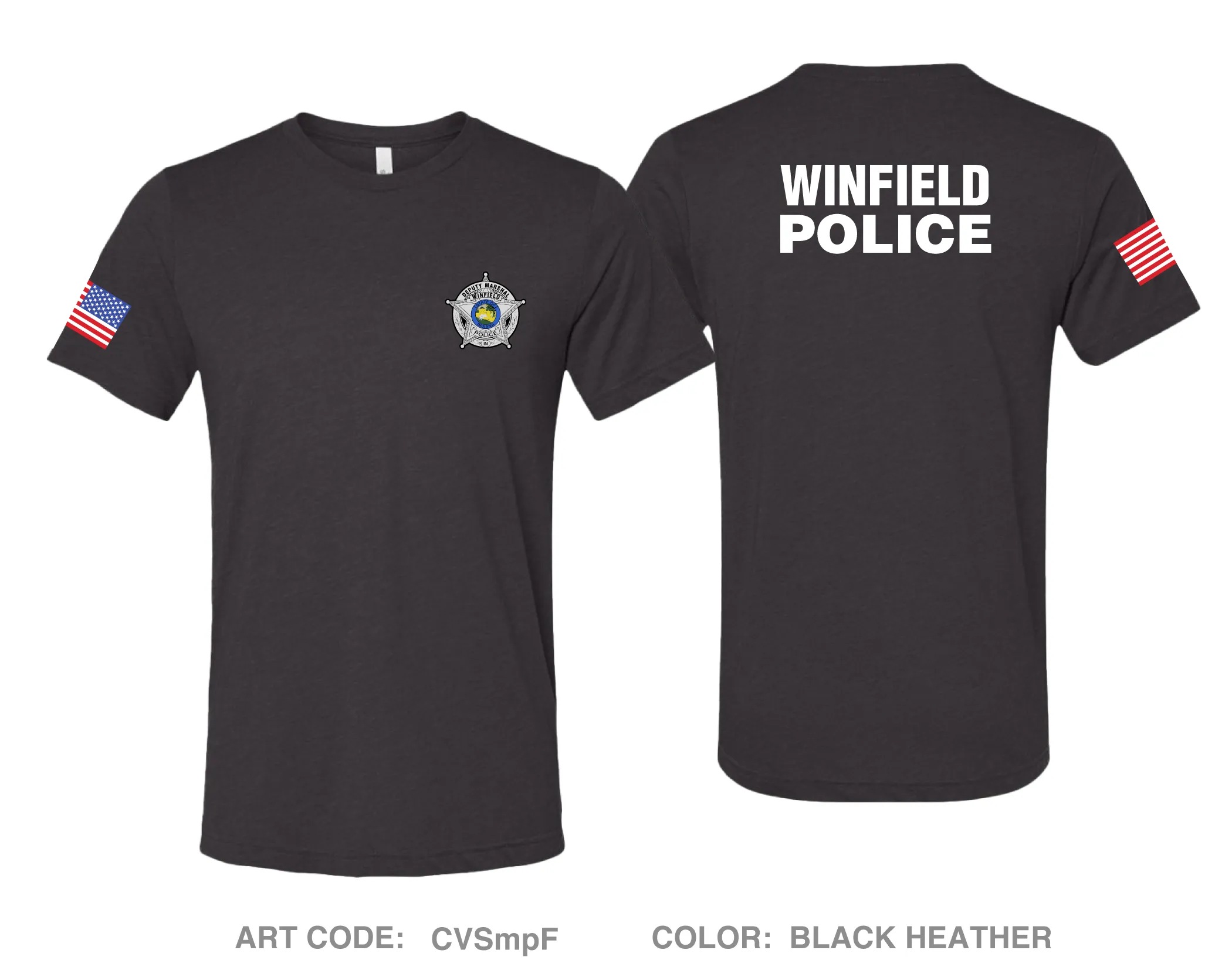 Winfield Police Department Comfort Unisex Triblend SS Tee - CVSmpF
