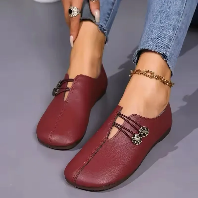 Women's Comfort Loafers – Soft Non-Slip Leather Flats