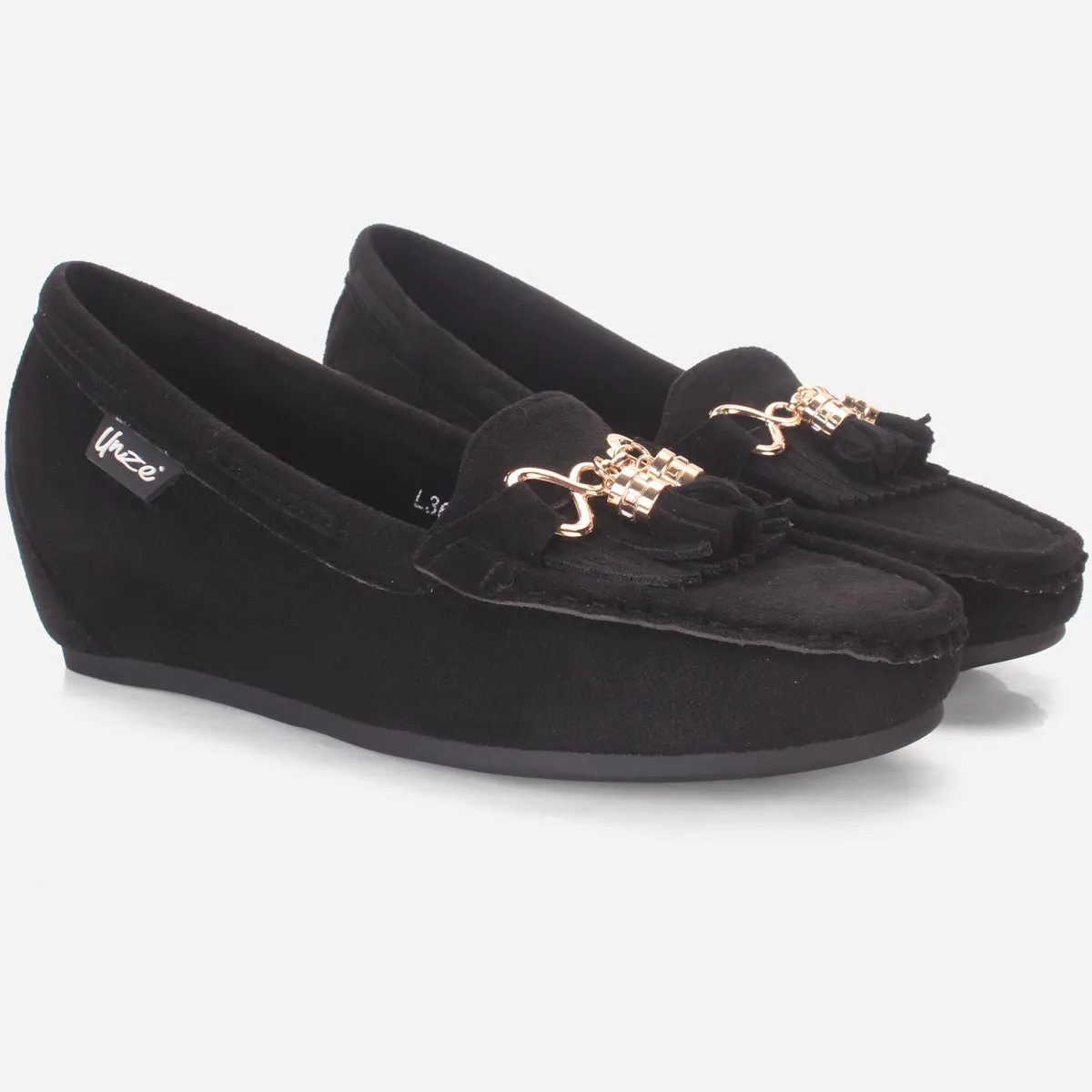 Womens "FIJI" Wedge Comfy Slide In Moccasins