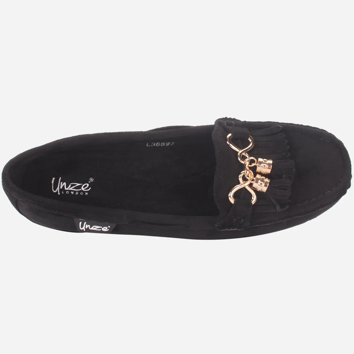 Womens "FIJI" Wedge Comfy Slide In Moccasins