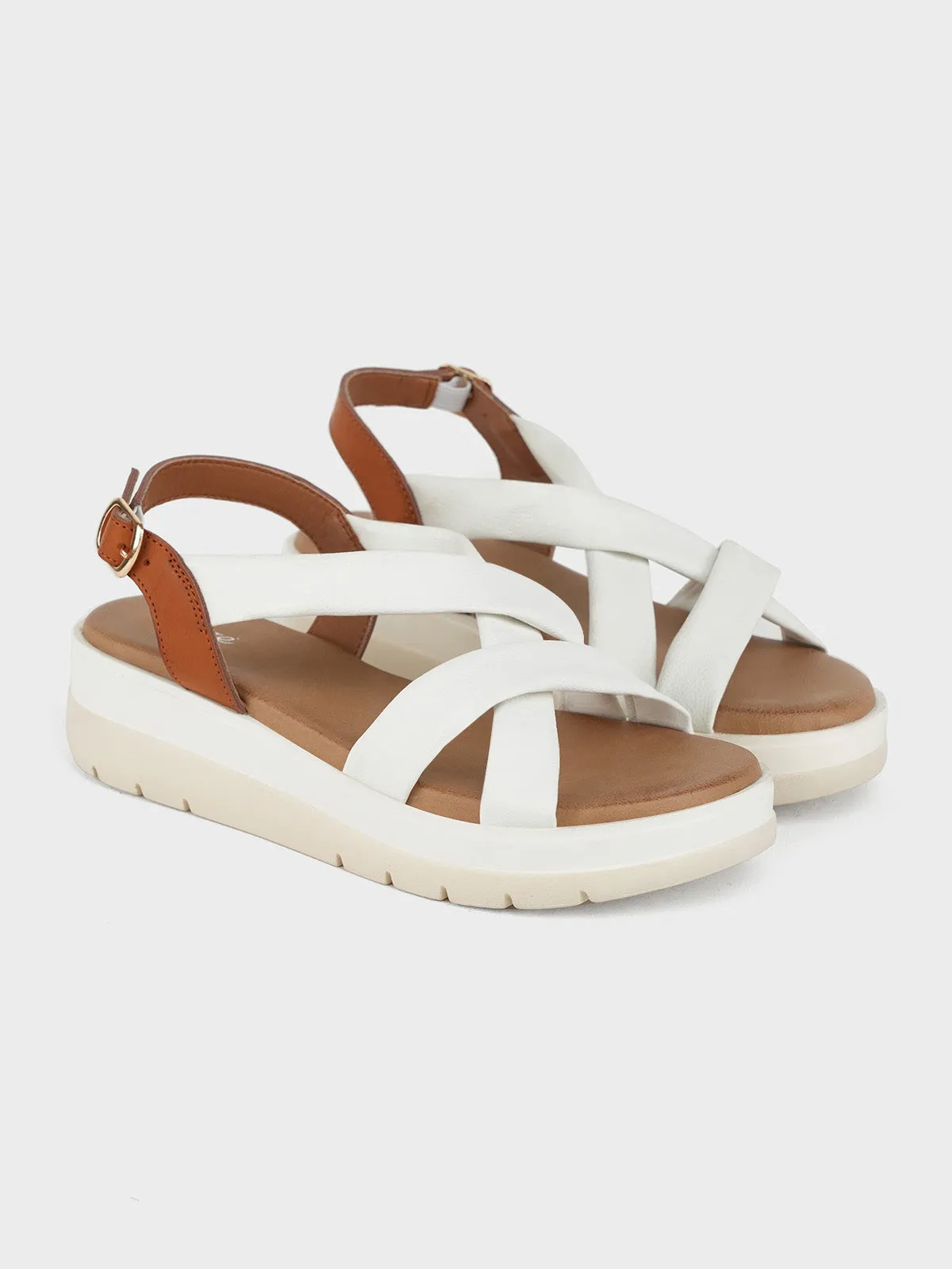 Womens "LUELLA" Casual Cross Over Sandals