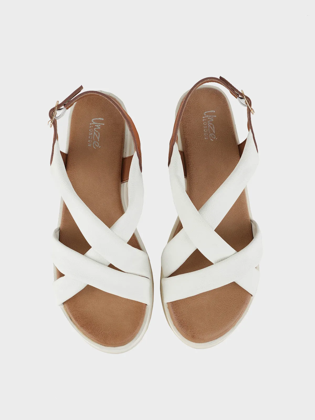 Womens "LUELLA" Casual Cross Over Sandals