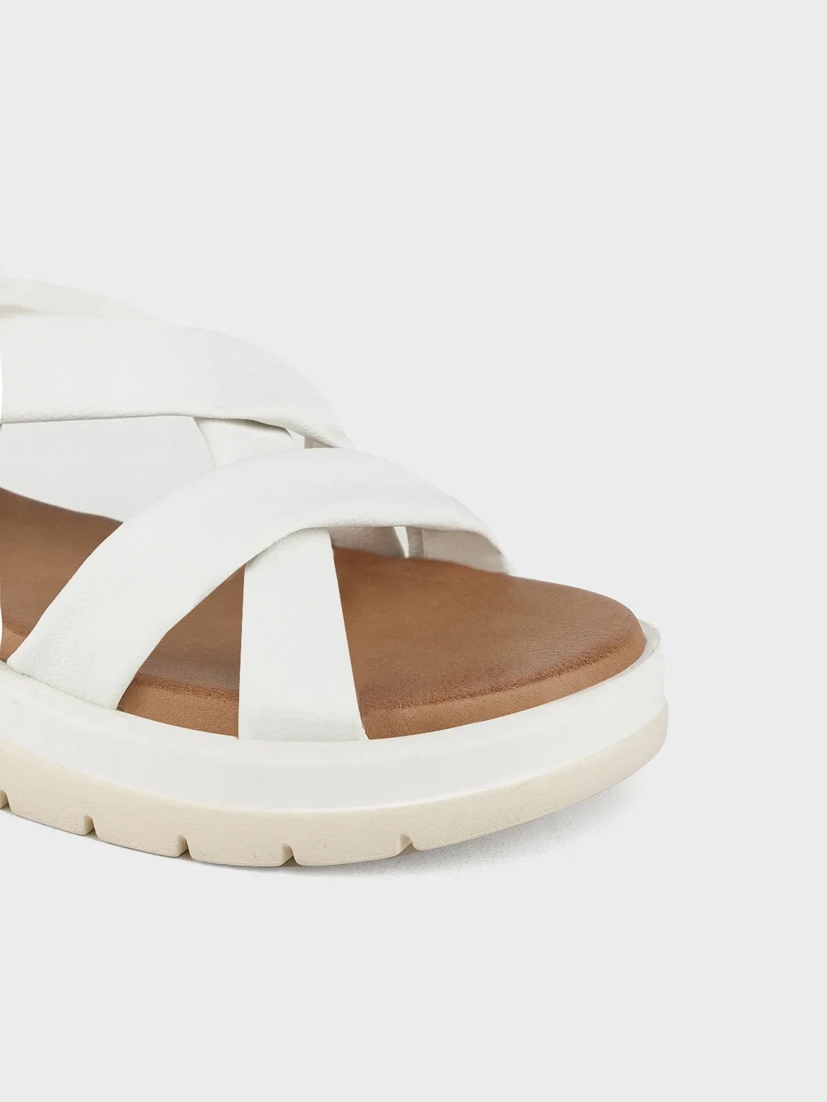 Womens "LUELLA" Casual Cross Over Sandals