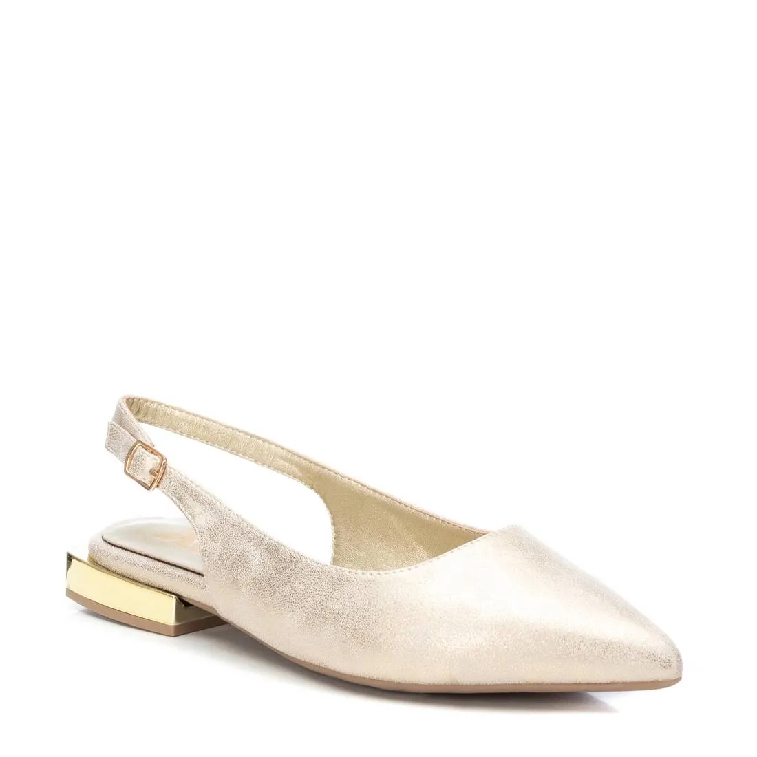Women's Slingback Suede Flats By XTI, 14106510 Gold