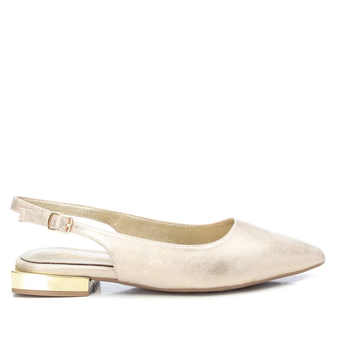 Women's Slingback Suede Flats By XTI, 14106510 Gold