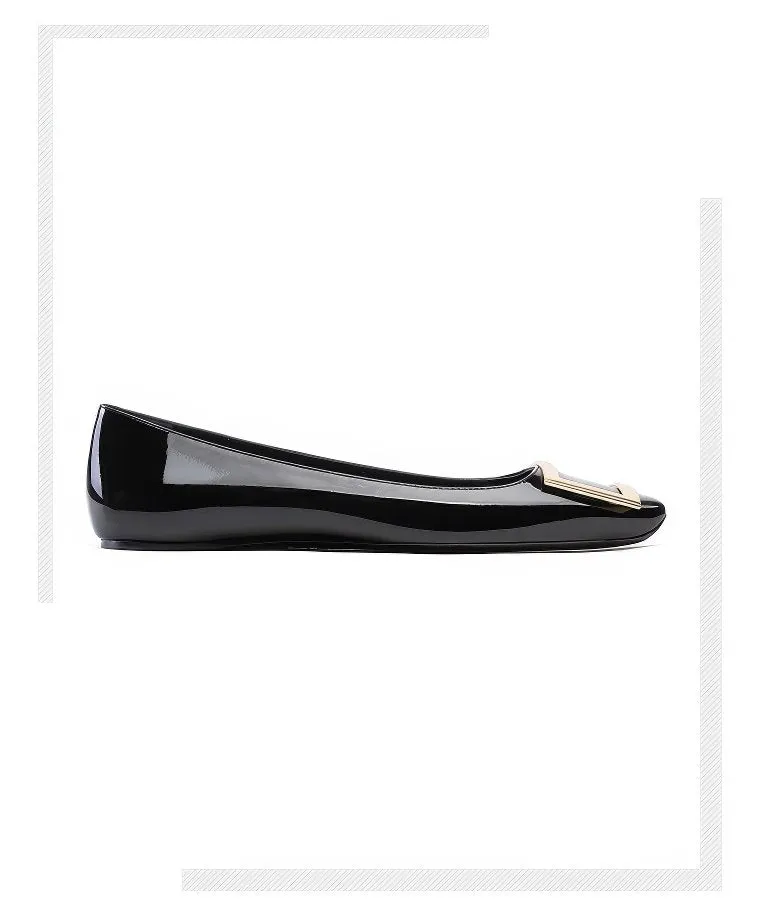 Women's Trompette Ballet Flats with Signature Buckle Detail