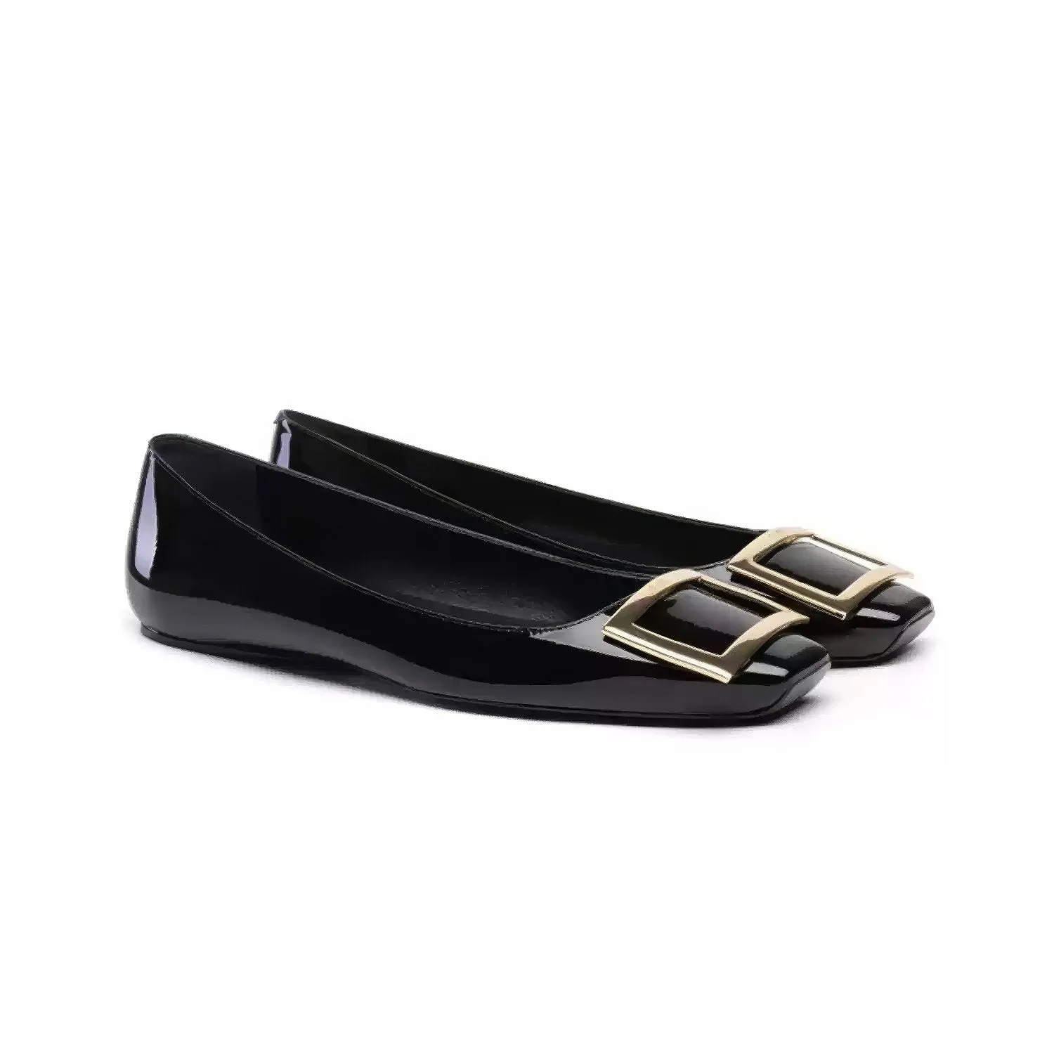 Women's Trompette Ballet Flats with Signature Buckle Detail