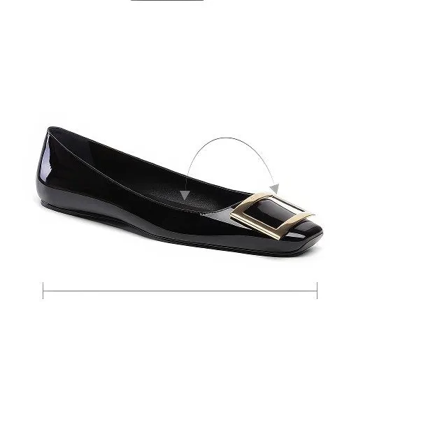 Women's Trompette Ballet Flats with Signature Buckle Detail