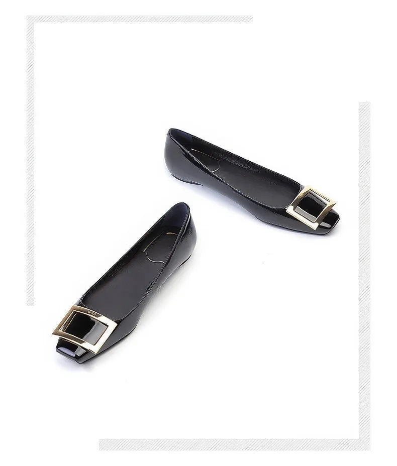 Women's Trompette Ballet Flats with Signature Buckle Detail