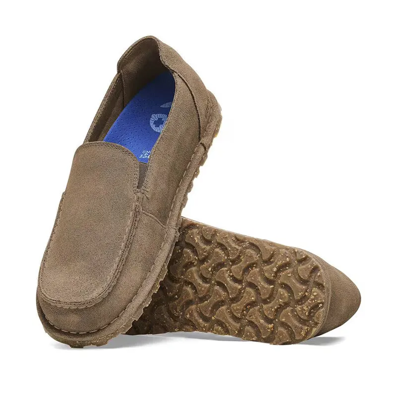 Women's Utti Deep Blue Narrow Gray Taupe Suede