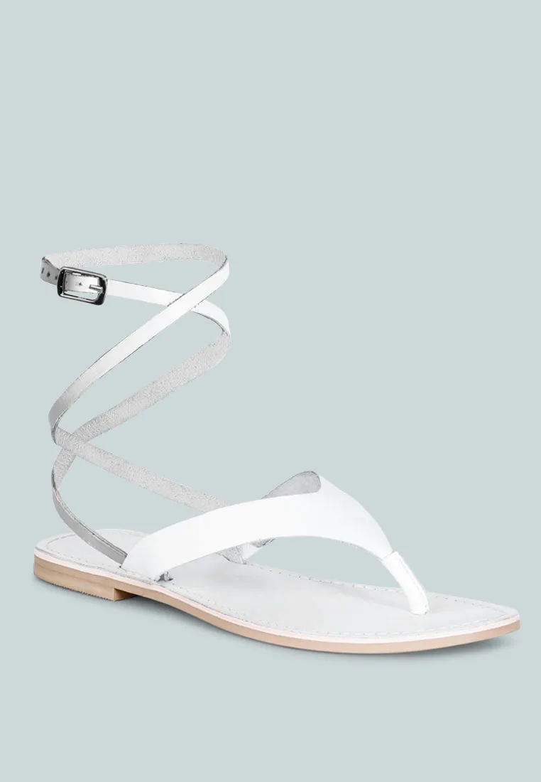 Wrap-Up Tie Around Flat Sandals By Ruw
