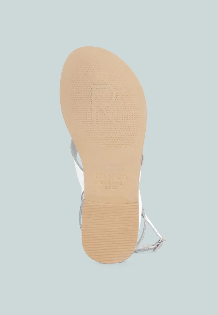 Wrap-Up Tie Around Flat Sandals By Ruw
