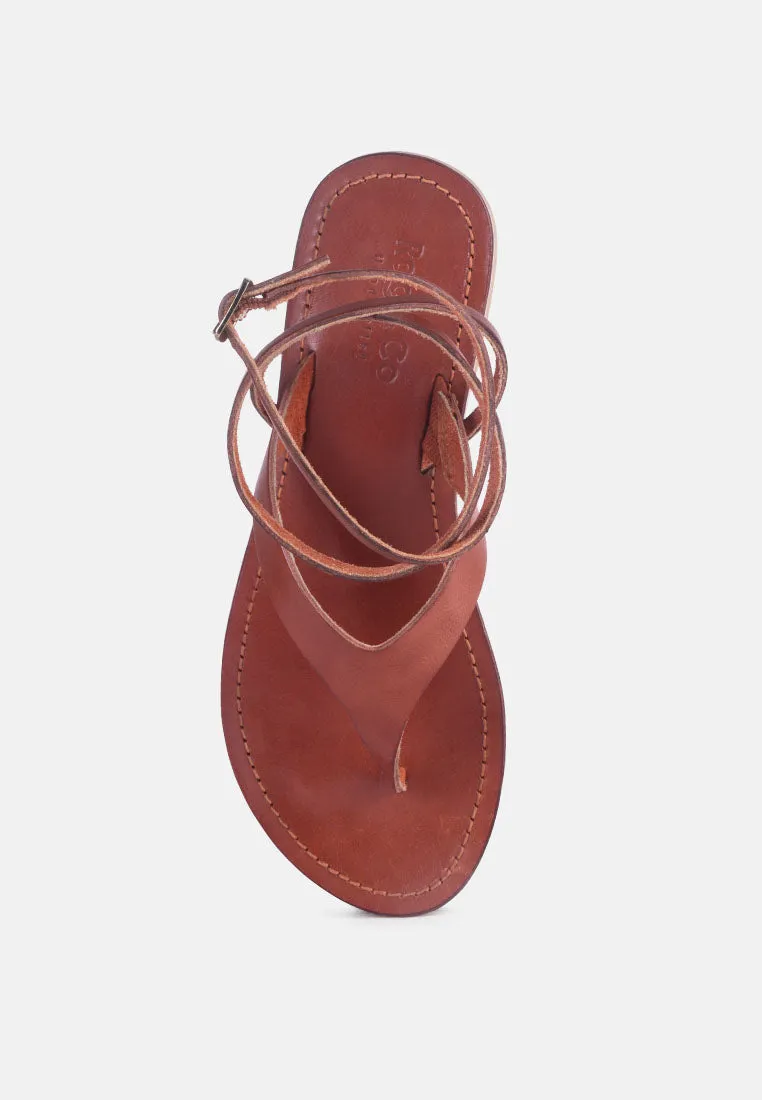Wrap-Up Tie Around Flat Sandals By Ruw