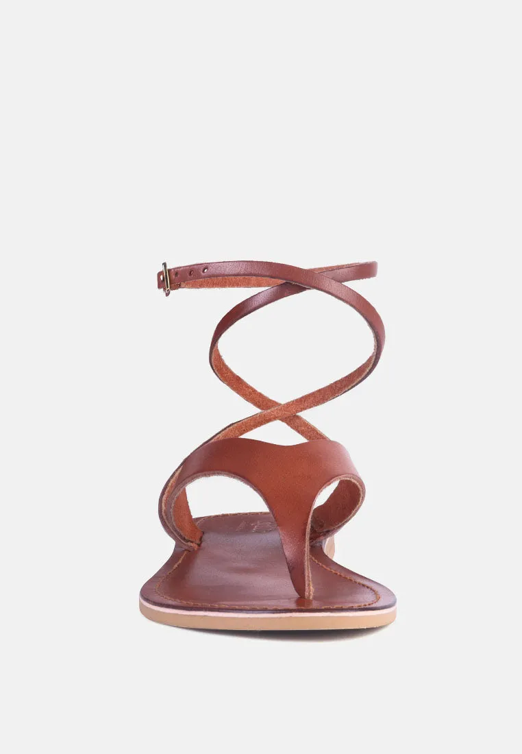 Wrap-Up Tie Around Flat Sandals By Ruw