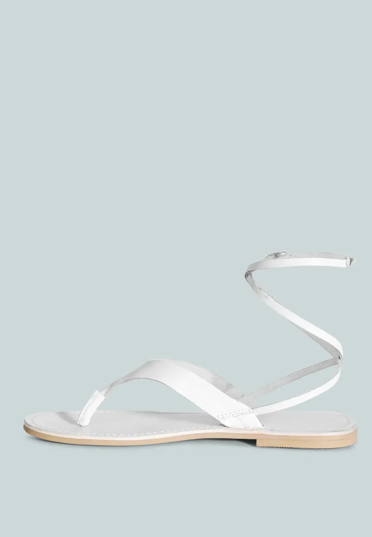 Wrap-Up Tie Around Flat Sandals By Ruw
