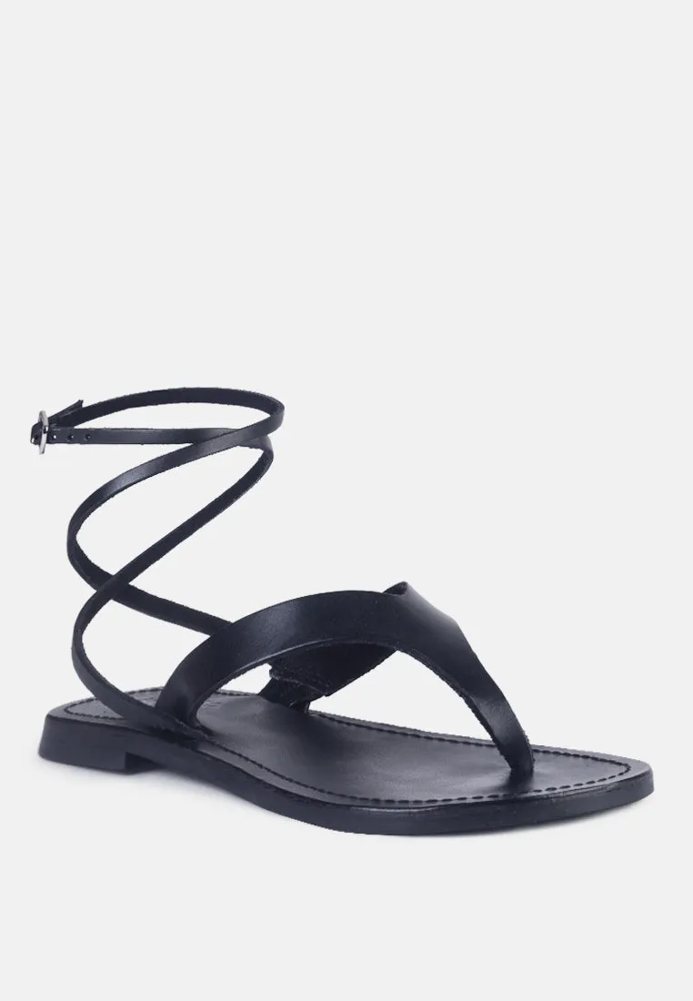 Wrap-Up Tie Around Flat Sandals By Ruw