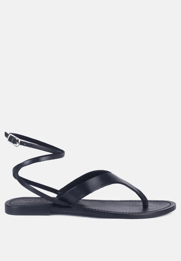 Wrap-Up Tie Around Flat Sandals By Ruw