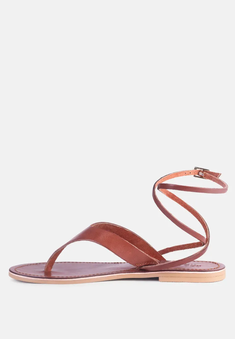 Wrap-Up Tie Around Flat Sandals By Ruw