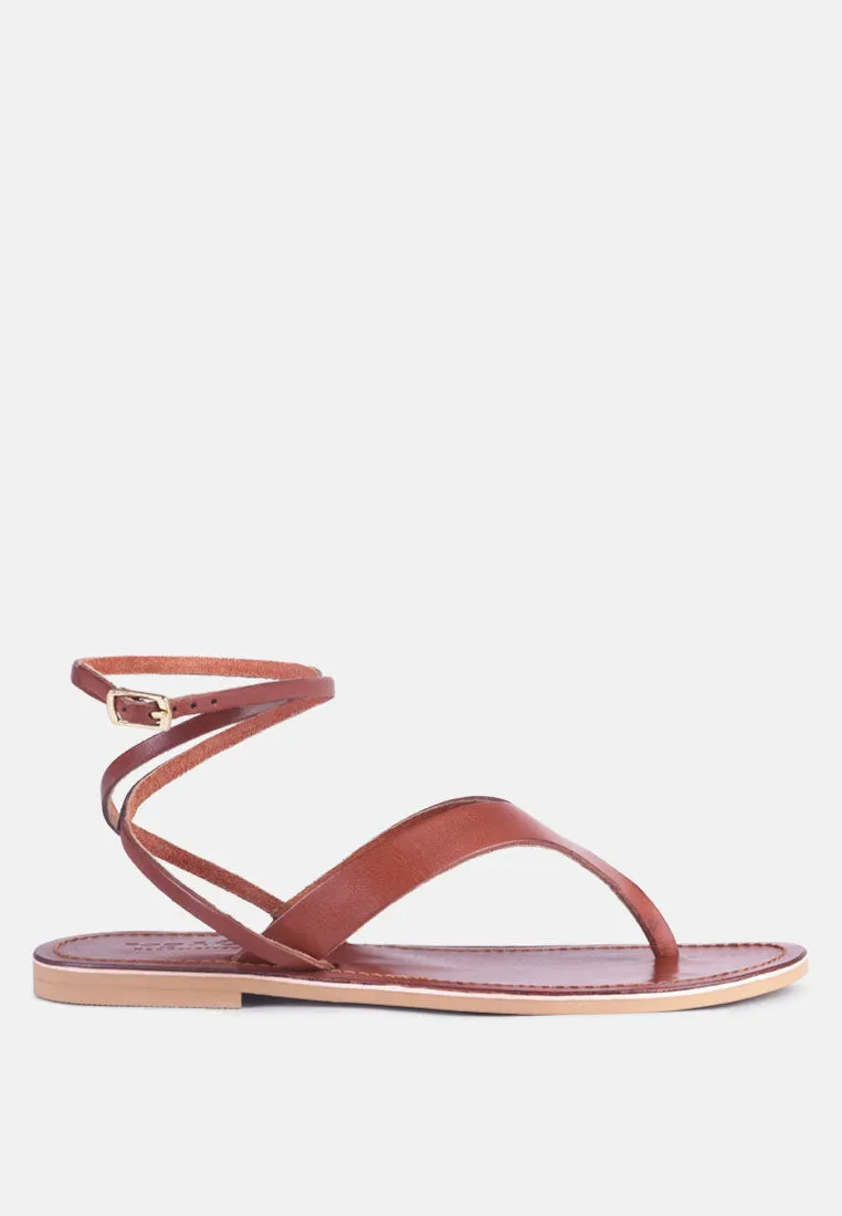 Wrap-Up Tie Around Flat Sandals By Ruw