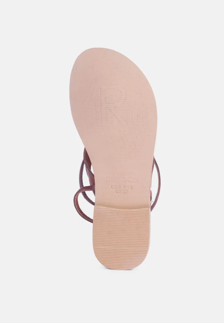 Wrap-Up Tie Around Flat Sandals By Ruw