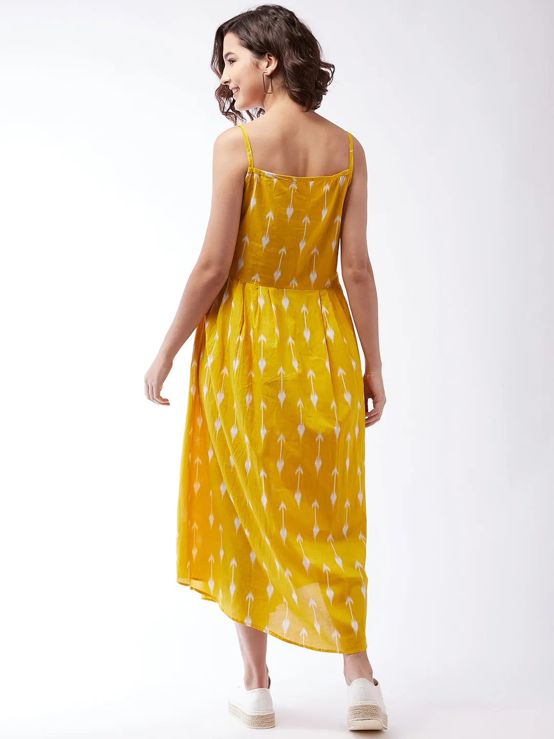 Yellow Arrow Strappy Kurta For Teens