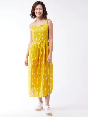 Yellow Arrow Strappy Kurta For Teens